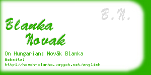 blanka novak business card